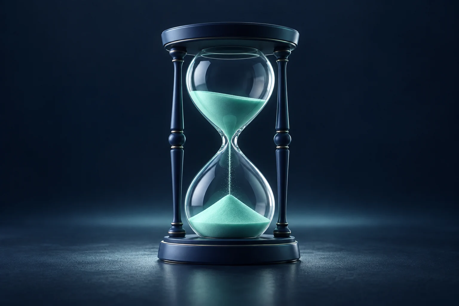 Hourglass representing a pause and awareness of time